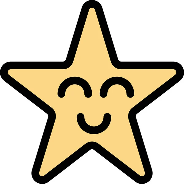 Fábula Cara Estrella Icono — Vector de stock