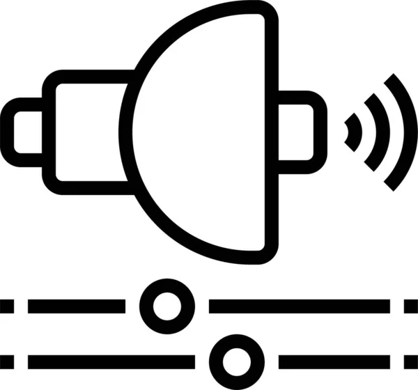 Audio Lautsprecher Technologie Ikone Umrissen — Stockvektor