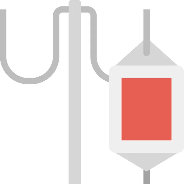 Bolsa Donación Sangre Icono Estilo Plano — Vector de stock