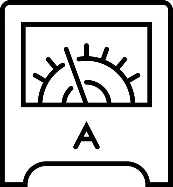 Ammeter Amperage Ampere Icon — Stock Vector