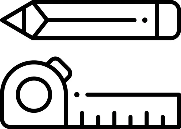 Medida Cinta Regla Icono — Archivo Imágenes Vectoriales