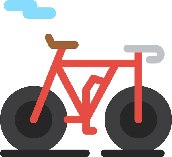 Bicicletta Contorno Icona Trasporto — Vettoriale Stock