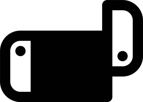 Icono Electrónico Del Dispositivo Consola Estilo Sólido — Vector de stock