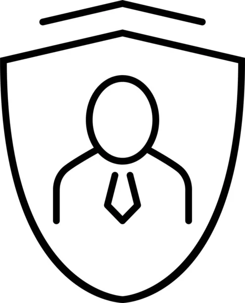 Persona Gdpr Icono Personal — Vector de stock