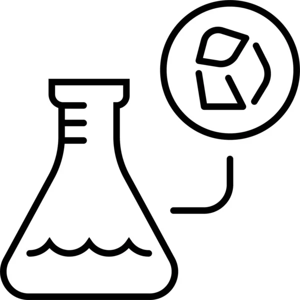 Extraction Flask Lab Icon — Stock Vector