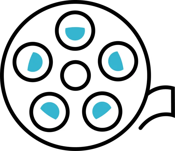 Film Projection Vidéo Icône — Image vectorielle