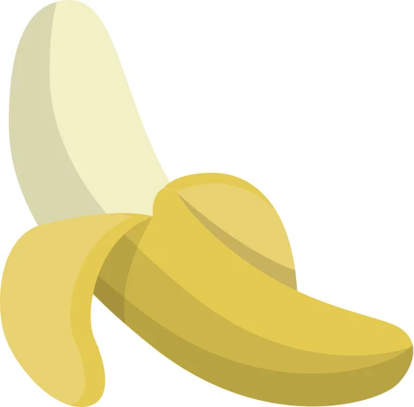 Banán Ovoce Zdravá Ikona Plochém Stylu — Stockový vektor