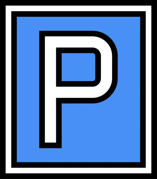 Haltestellensymbol Parken — Stockvektor