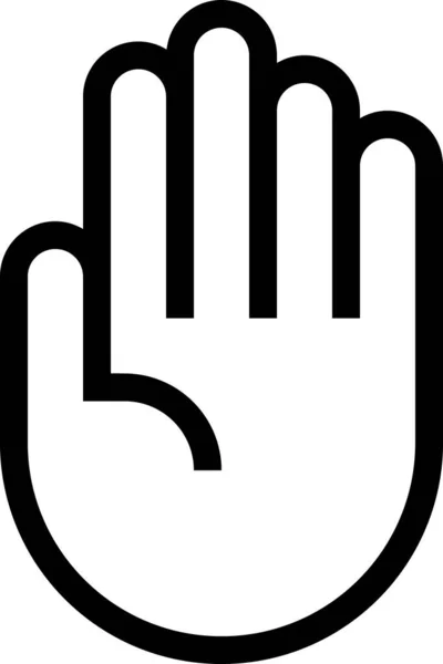 Impressão Digital Mão Ícone Handhuman Estilo Esboço —  Vetores de Stock