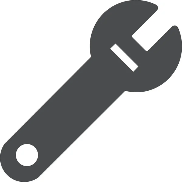 Konfigurace Klíče Upravit Ikonu Pevném Stylu — Stockový vektor