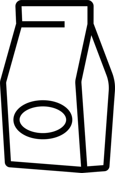 Мешок Ведро Закрытая Икона Категории Пищевые Напитки — стоковый вектор