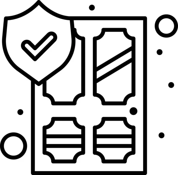 Icône Maison Porte Antivirus Dans Catégorie Familyhome — Image vectorielle