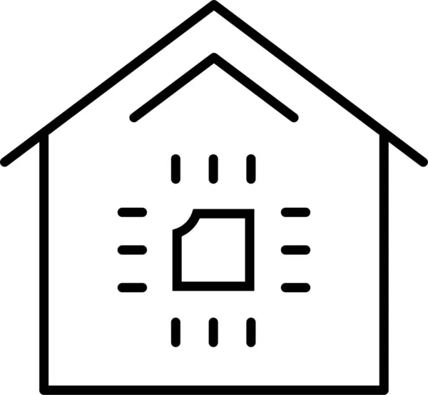 Building Home House Icon — Stock Vector