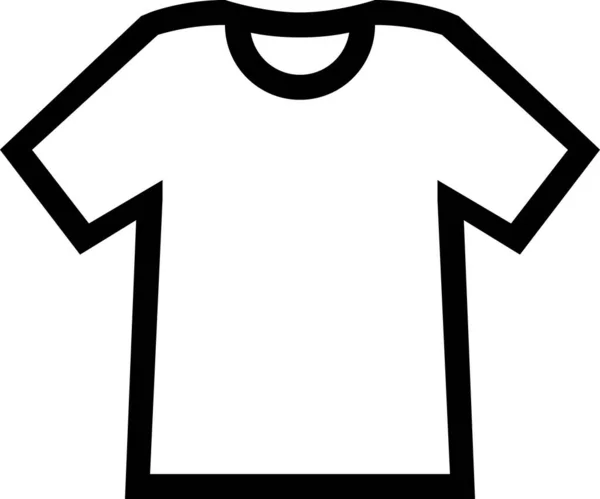 Blusa Ropa Icono Algodón Estilo Del Esquema — Vector de stock