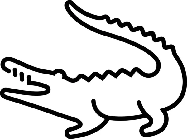 Ikon Buaya Binatang Buaya Aligator - Stok Vektor