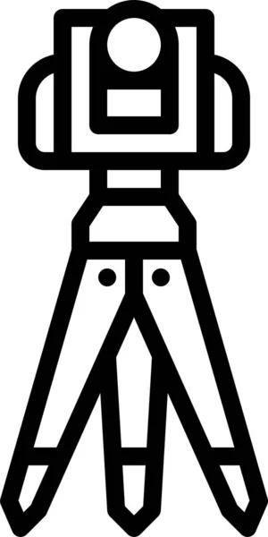 Icona Misura Costruzione Civile Stile Contorno — Vettoriale Stock