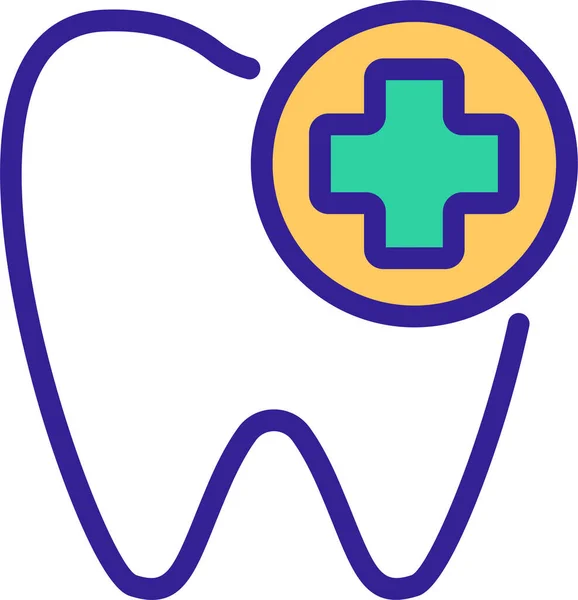 Dente Ícone Dentista Dentário Categoria Hospitshealthcare —  Vetores de Stock