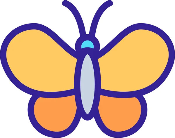 Butterfly Insect Filledoutline Icon Filledoutline Style — Stock Vector