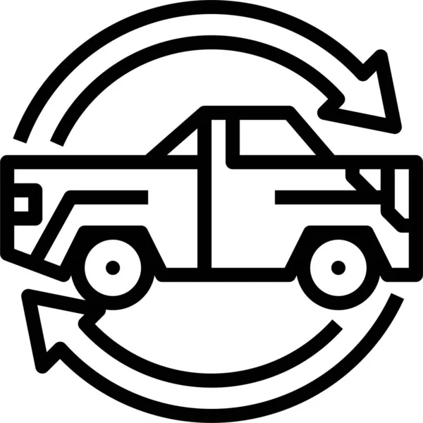 Automobile Voiture Recycler Icône — Image vectorielle
