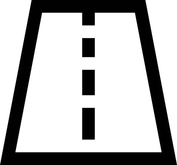 Snelweg Weg Pictogram Grote Lijnen — Stockvector