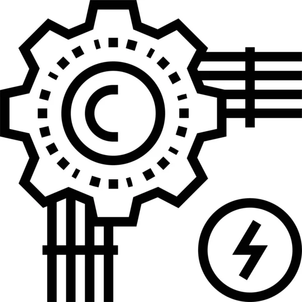 Elektrische Draad Pictogram — Stockvector