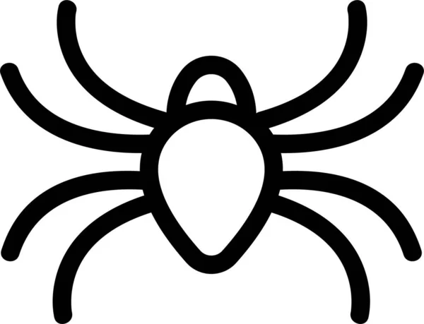 Kontur Insekt Spinne Symbol — Stockvektor