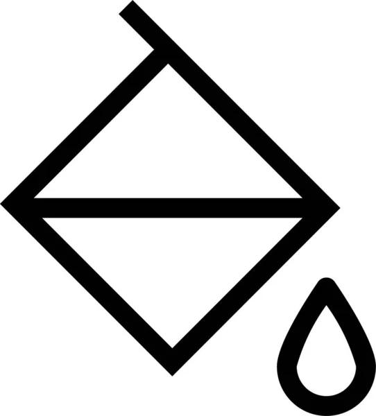 Eimer Farbe Drop Symbol Umrissstil — Stockvektor