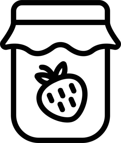 食品饮料类别中的奶油水果冰淇淋图标 — 图库矢量图片