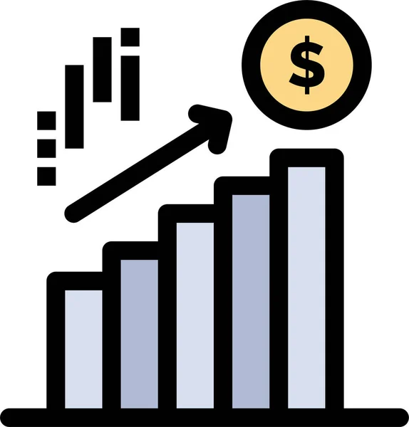 Ícone Finanças Dólar Negócios Categoria Gestão Negócios — Vetor de Stock