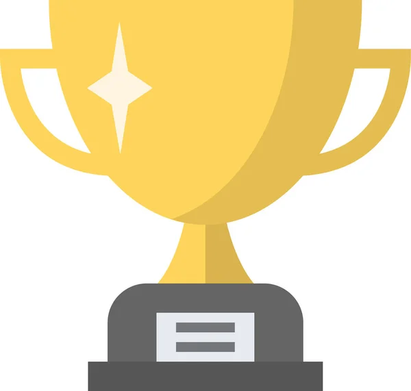 Trofeo Del Torneo Icono Ganador Estilo Plano — Vector de stock