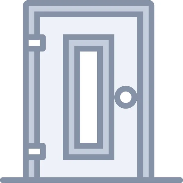 Icono Los Muebles Puerta Del Edificio Estilo Filledoutline — Archivo Imágenes Vectoriales