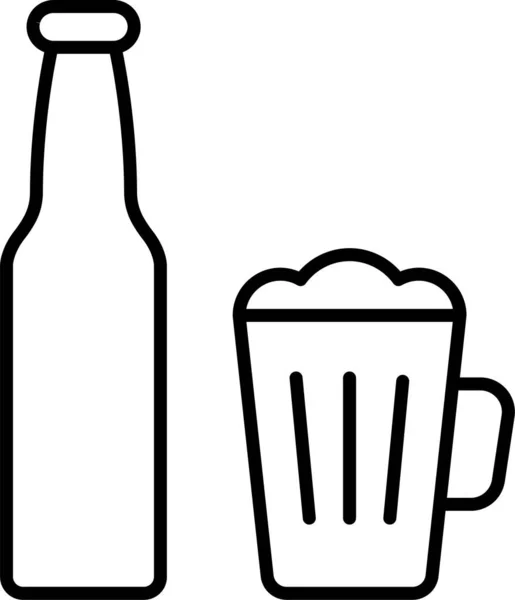 Alkoholflaschen Ikone — Stockvektor