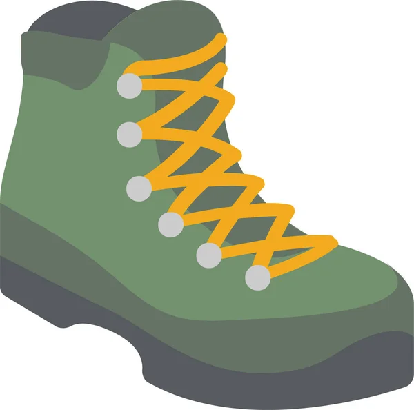 Backpacking Boot Explore Icon Flat Style — Stock Vector