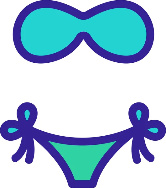 Bandeau Vêtements Icône Féminine — Image vectorielle