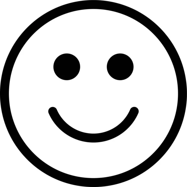 Avatar Emoji Emoticon Icoon Grote Lijnen — Stockvector
