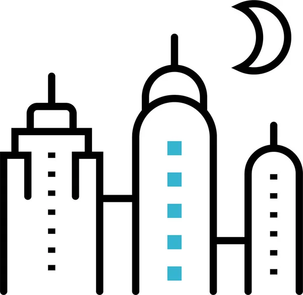 City Night Life Icon — Stock Vector