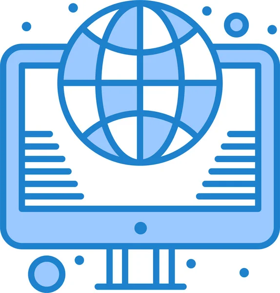 Globe Hosting Internet Icon — Stockový vektor