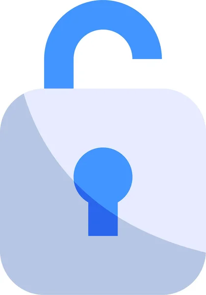 Interface Locked Padlock Icon Flat Style — Stock Vector