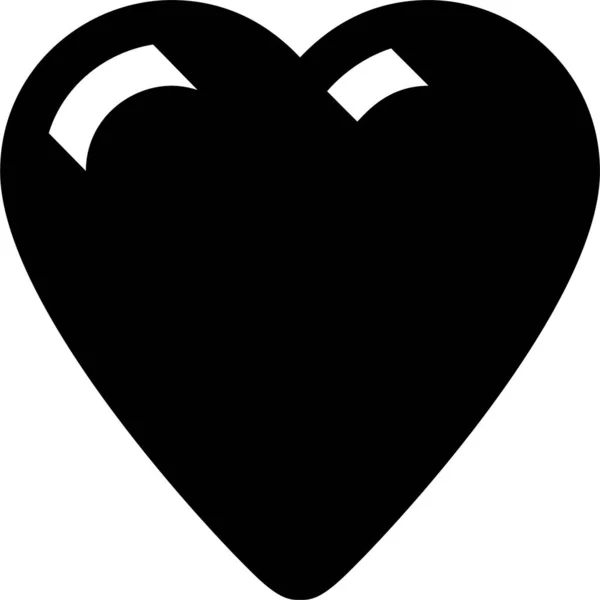 Lesezeichen Lieblings Herz Symbol Solidem Stil — Stockvektor