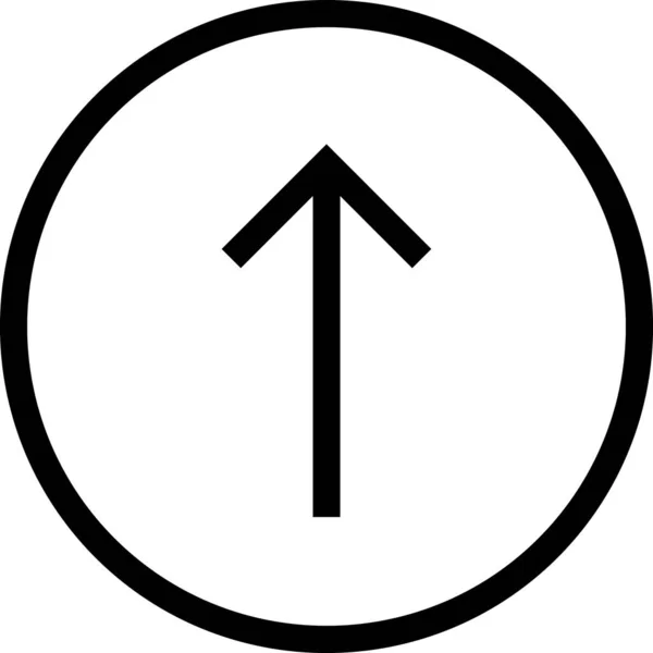 Pijlen Cirkel Pictogram Omtrek Stijl — Stockvector