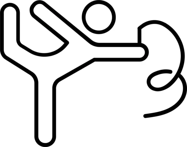 Gymnastique Personne Icône Sport — Image vectorielle