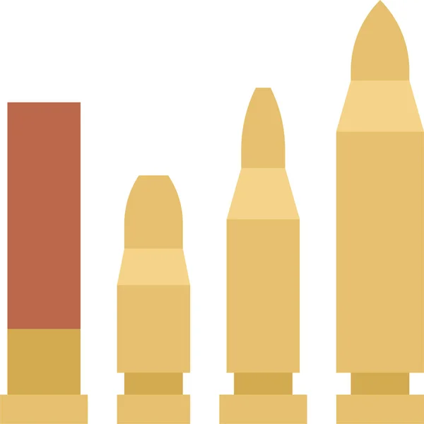 Ikona Pistoletu Amunicyjnego Kategorii Militarnej — Wektor stockowy