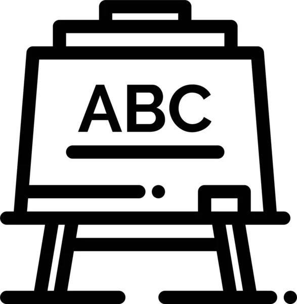 Abc Board Lernsymbole Der Kategorie Bildung — Stockvektor