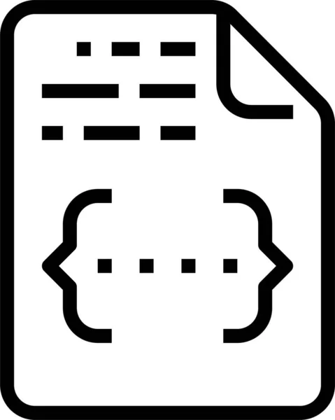 Каскадна Піктограма Файла Css Стилі Контурів — стоковий вектор
