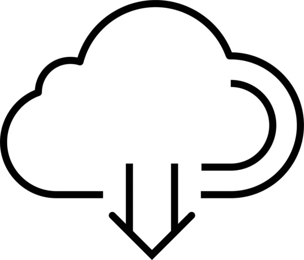 Speichersymbol Für Cloud Downloads — Stockvektor