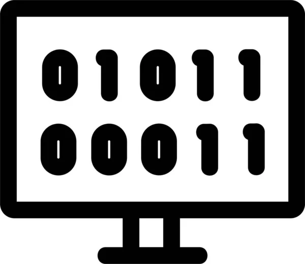 Analyse Daten Monitor Symbol Datenanalyse Datenbankkategorie — Stockvektor