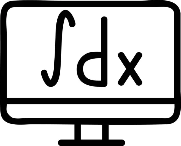 Icona Della Geometria Delle Funzioni Educative Nella Categoria Della Ricerca — Vettoriale Stock