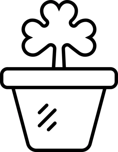 Trébol Suerte Planta Icono — Vector de stock