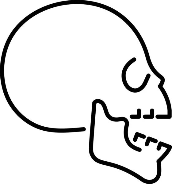 Fractura Icono Del Cráneo Mandibular — Archivo Imágenes Vectoriales