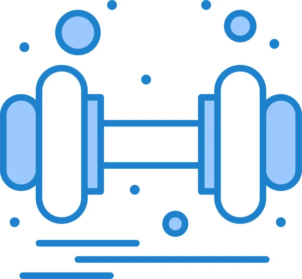 哑铃健身图标 轮廓轮廓 的形式出现 — 图库矢量图片